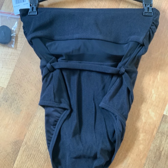 MICHAEL KORS BANDEAU ONE PIECE SWIMSUIT- RIB & MESH NWT - Picture 8 of 8